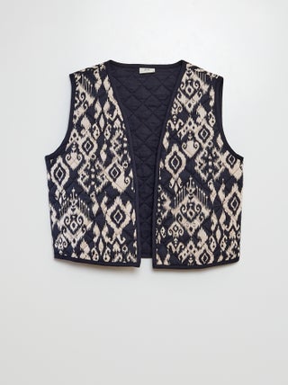 Cardigan senza maniche trapuntato con stampa 'JDY'