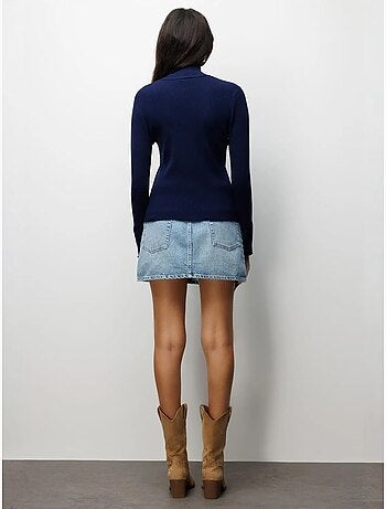 Cardigan slim fit con mezzo collo alto e chiusura con bottoni mixray