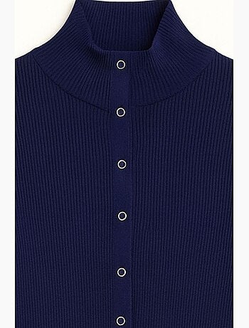 Cardigan slim fit con mezzo collo alto e chiusura con bottoni mixray