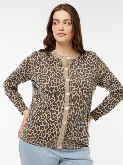 Cardigan sottile con stampa leopardata - Kiabi