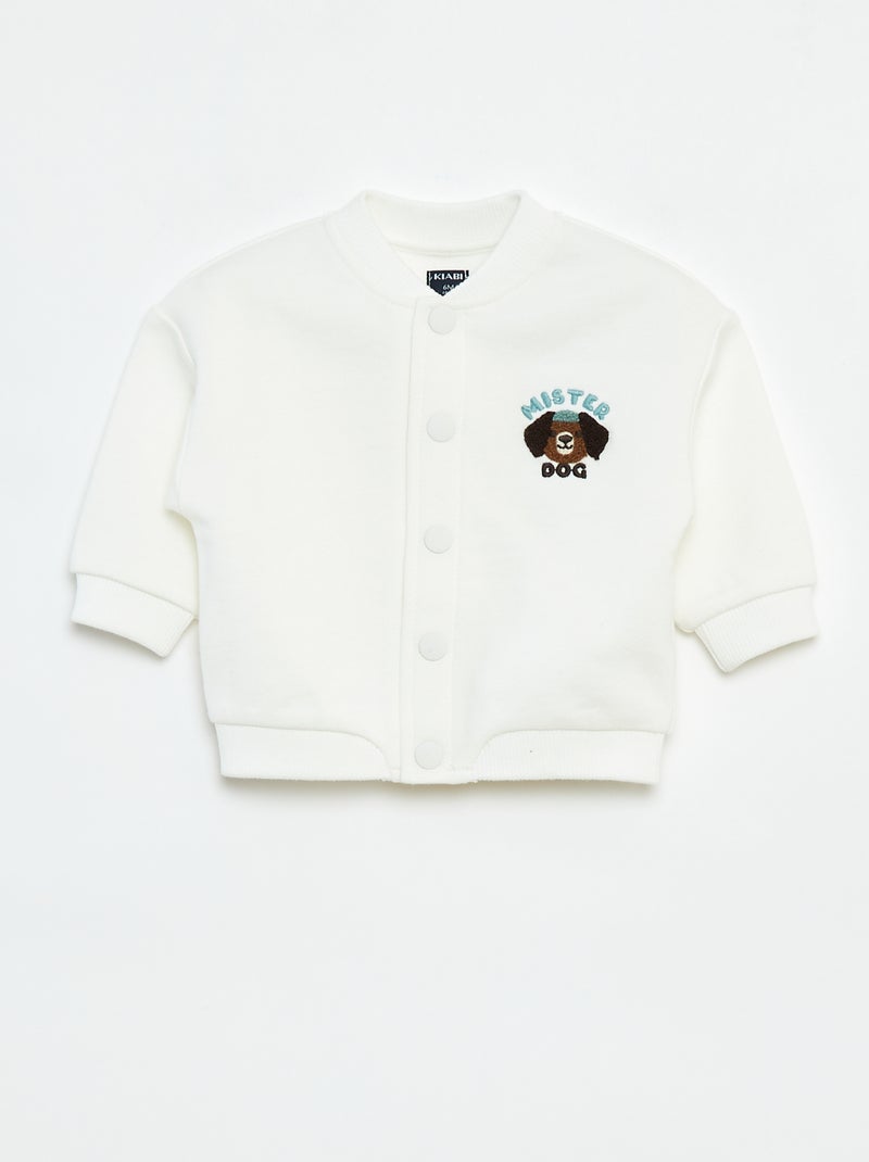 Cardigan stile college Bianco - Kiabi