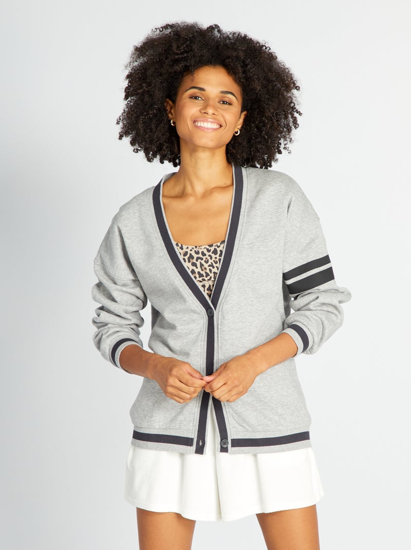 Cardigan stile college GRIGIO - Kiabi