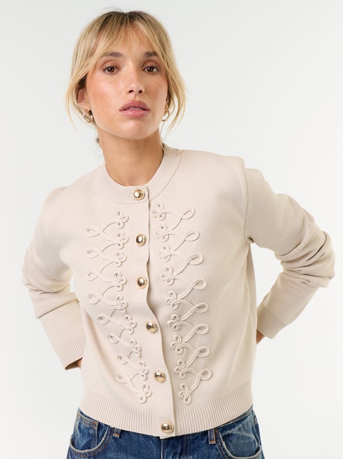 Cardigan stile militare con galloni decorativi - Kiabi