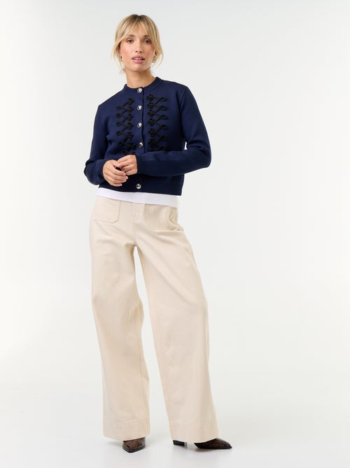 Cardigan stile militare con galloni decorativi - Kiabi