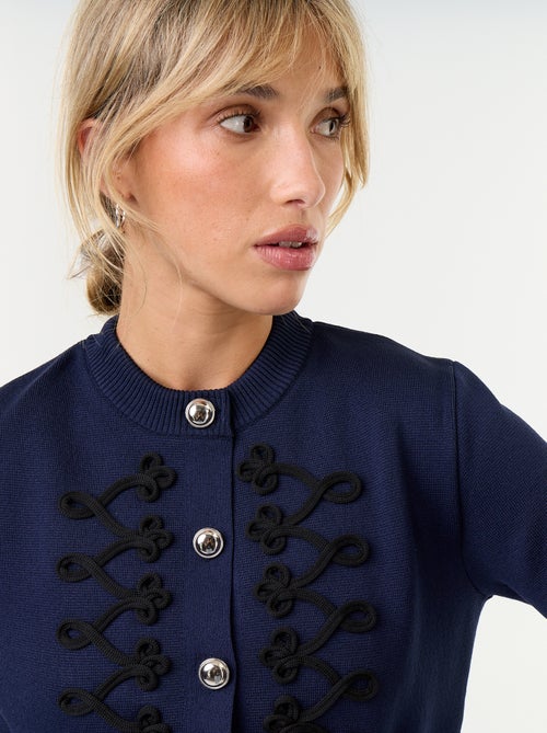 Cardigan stile militare con galloni decorativi - Kiabi