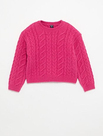 Cardigan tinta unita in maglia fantasia