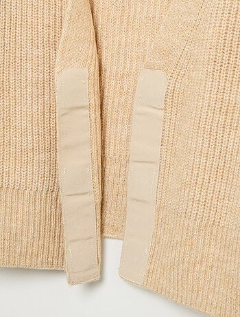 Cardigan tinta unita in maglia grossa facile da indossare
