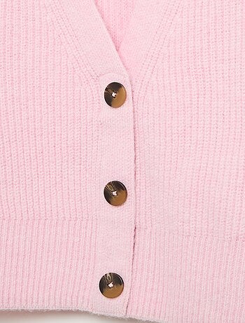 Cardigan tinta unita in maglia grossa facile da indossare