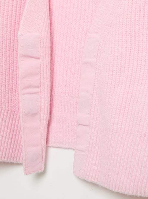 Cardigan tinta unita in maglia grossa facile da indossare - Kiabi