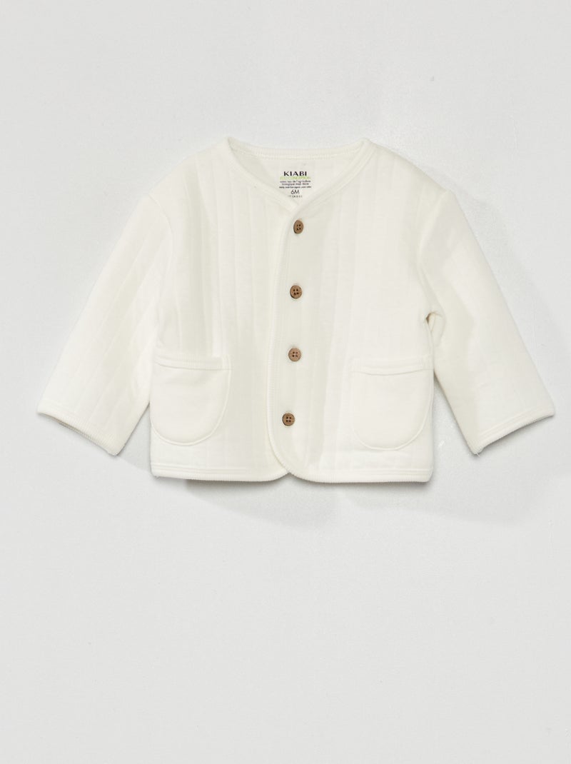 Cardigan trapuntato Bianco - Kiabi