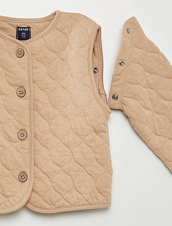 Cardigan trapuntato e imbottito con maniche staccabili