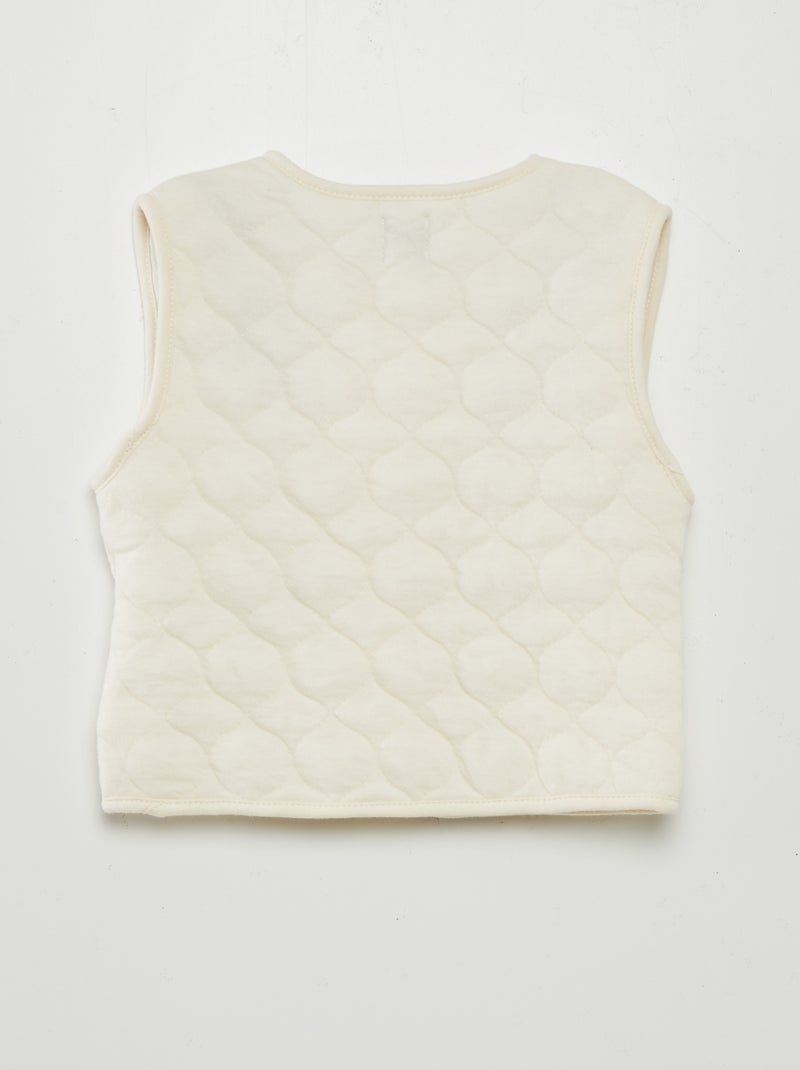 Cardigan trapuntato e imbottito con maniche staccabili BIANCO - Kiabi