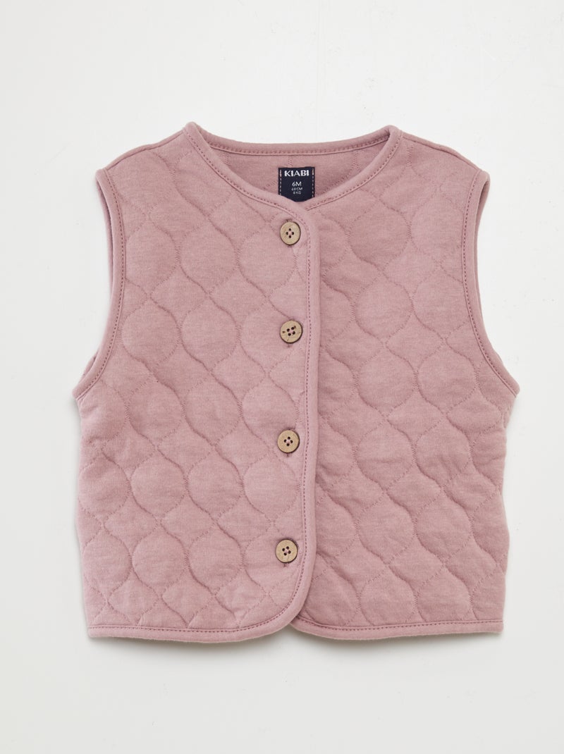 Cardigan trapuntato e imbottito con maniche staccabili ROSA - Kiabi
