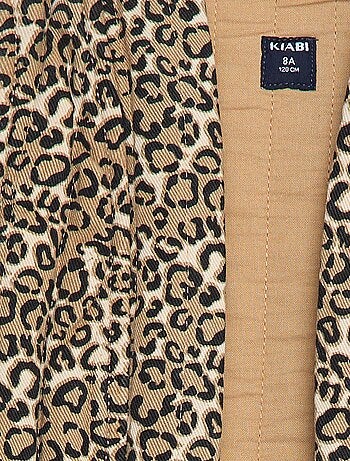 Cardigan trapuntato leopardato senza maniche