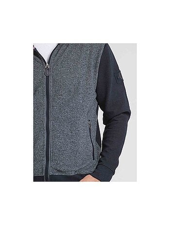 Cardigan zippé col montant bi-matière WILOFTI