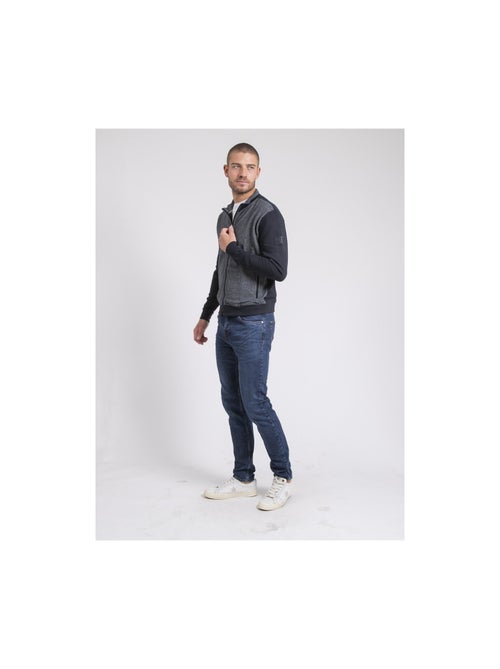 Cardigan zippé col montant bi-matière WILOFTI - Kiabi