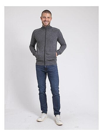 Cardigan zippé col montant LUMORAY