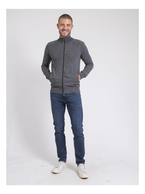 Cardigan zippé col montant LUMORAY - Kiabi