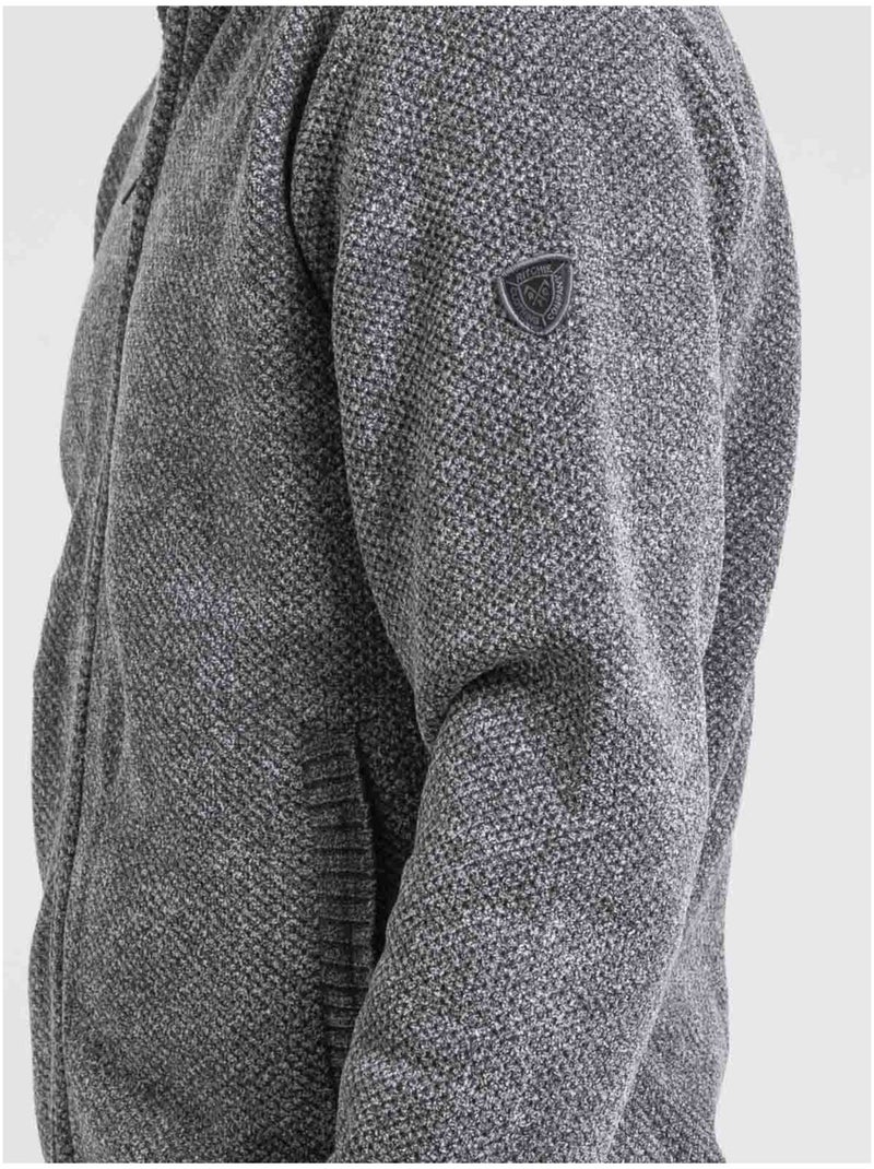 Cardigan zippé col montant LYGALE Grigio - Kiabi
