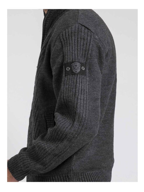 Cardigan zippé col montant pur coton LITRITON - Kiabi