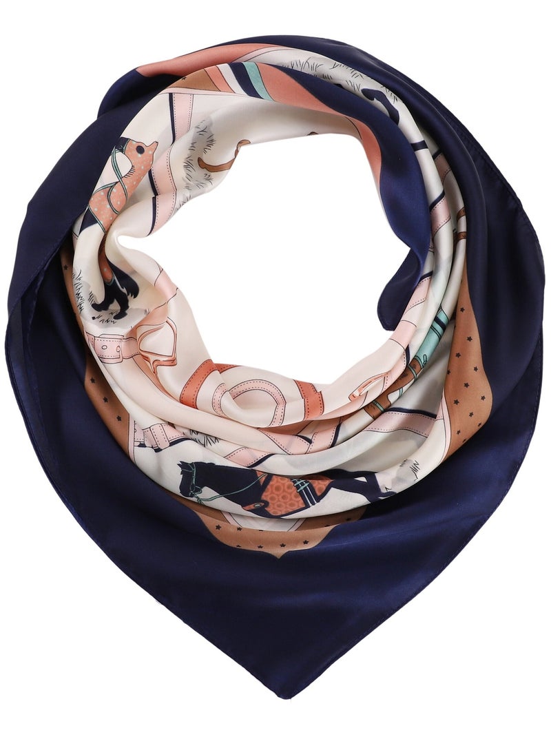 Carré di seta CAVALLO Blu - Kiabi
