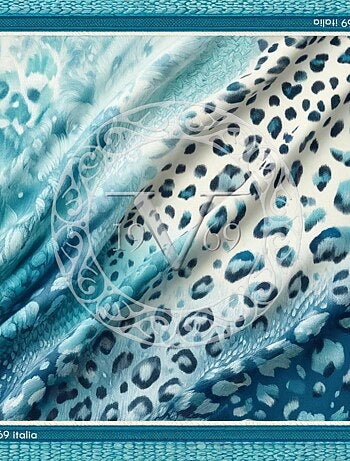 Carré di seta Grand Blue Tiger