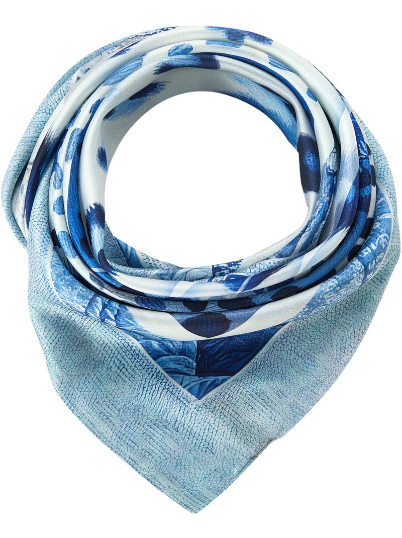 Carré di seta Grand Blue Tiger Blu - Kiabi