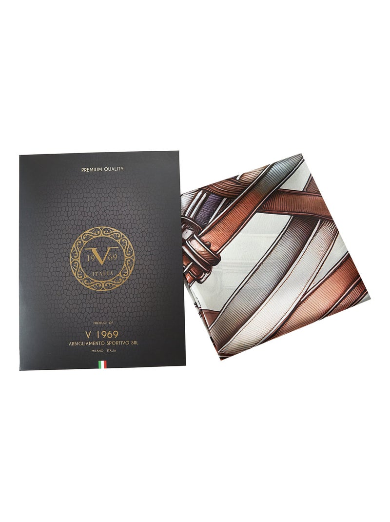 Carré di seta Grand MultiBelts Marrone - Kiabi