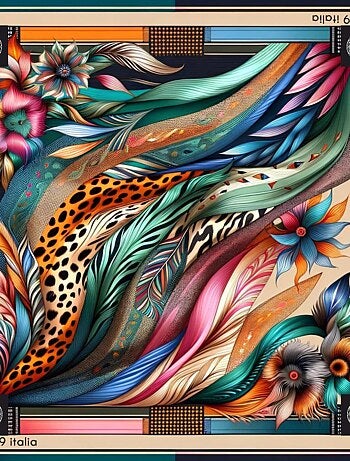 Carré di seta Leo Feather