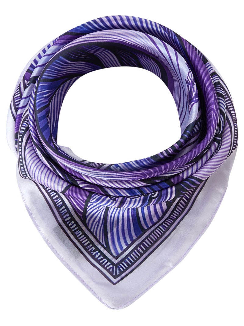 Carré di seta Mare Italiano Viola - Kiabi