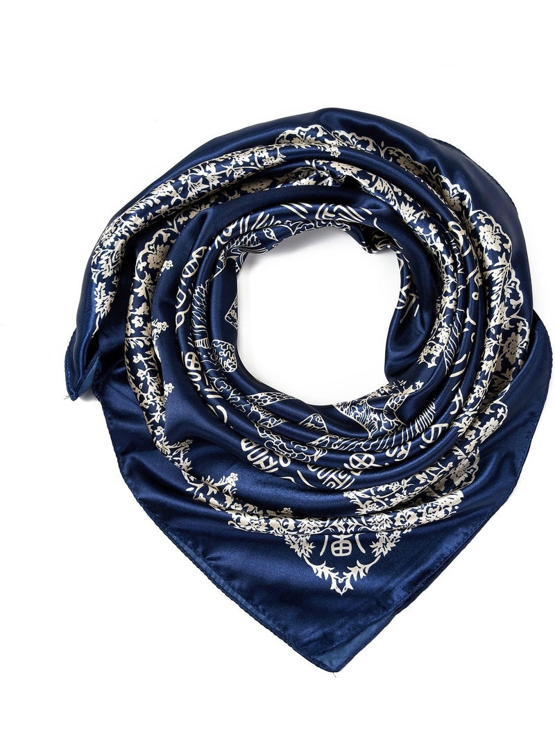 Carré seta Asia Blu marino - Kiabi