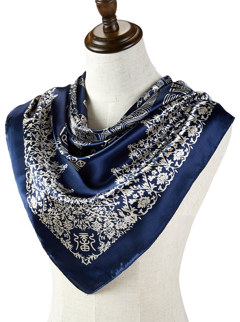 Carré seta Asia Blu marino - Kiabi
