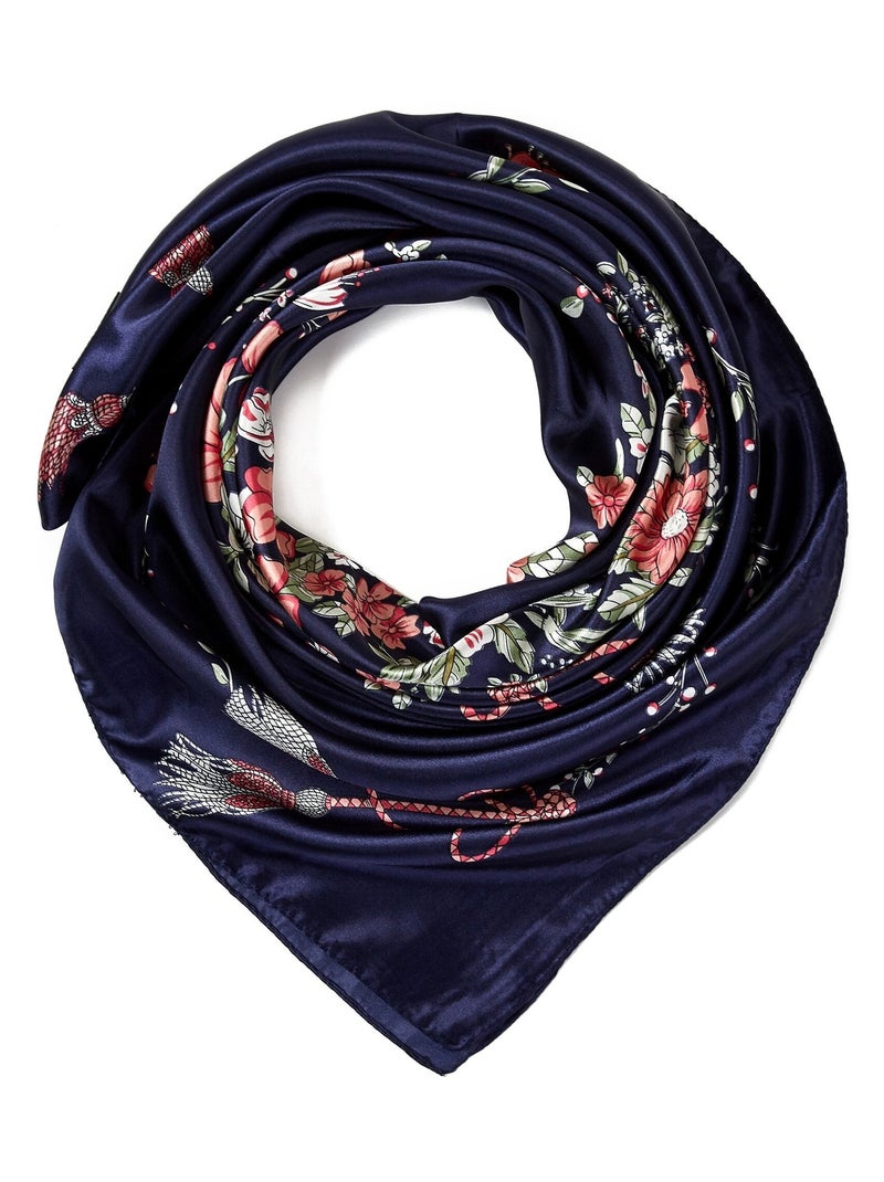 Carré seta Treeflow Blu marino - Kiabi