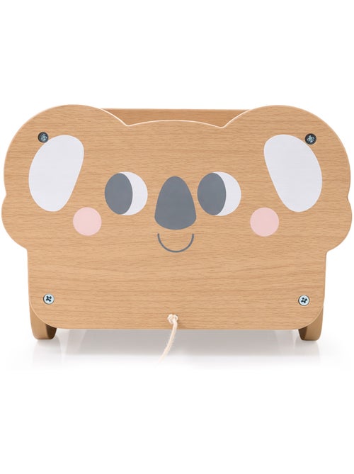 Carrello da tirare legno bambini 30x26cm portaoggetti koala mamabrum - Kiabi