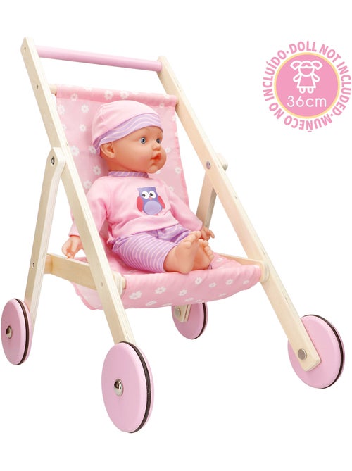 Carrello per bambole 36 cm in legno WOOMAX - Kiabi