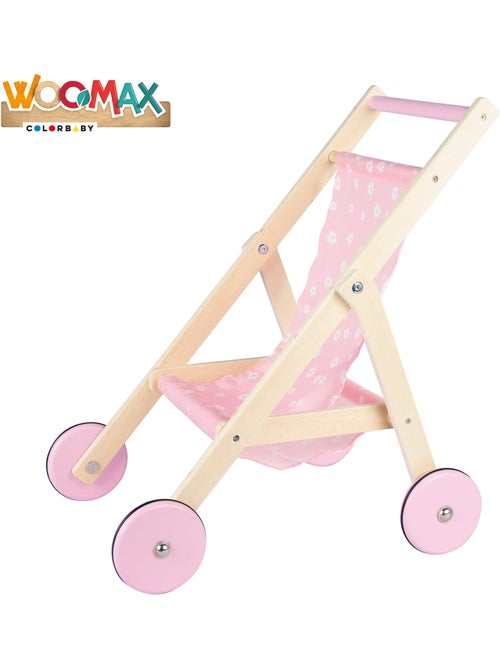 Carrello per bambole 36 cm in legno WOOMAX - Kiabi