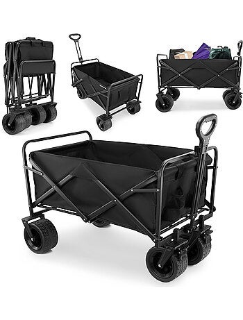 Carrello Pieghevole HyperMotion 100L Robusto 120kg, Ruote 360°, Tutto Terreno, Facile da Trasportare