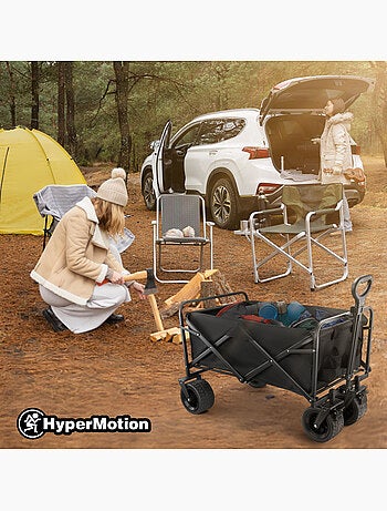 Carrello Pieghevole HyperMotion 100L Robusto 120kg, Ruote 360°, Tutto Terreno, Facile da Trasportare