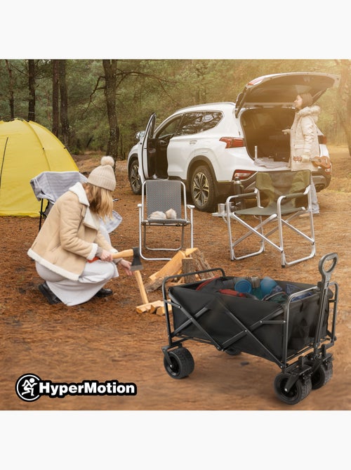 Carrello Pieghevole HyperMotion 100L Robusto 120kg, Ruote 360°, Tutto Terreno, Facile da Trasportare - Kiabi Carrello Pieghevole HyperMotion 100L Robusto 120kg, Ruote 360°, Tutto Terreno, Facile da Trasportare - Kiabi