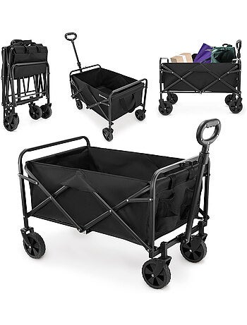 Carrello pieghevole HyperMotion 80L da trasporto, leggero e robusto, ruote 7”, portata 80 kg