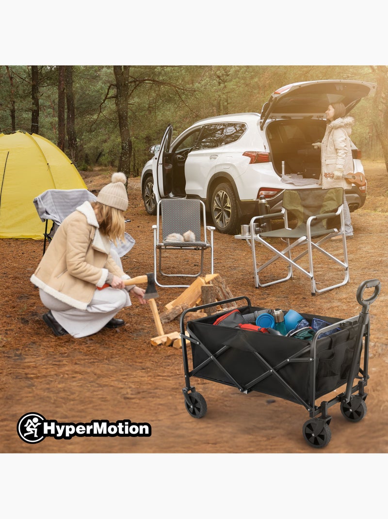 Carrello pieghevole HyperMotion 80L da trasporto, leggero e robusto, ruote 7”, portata 80 kg Nero Nero - Kiabi