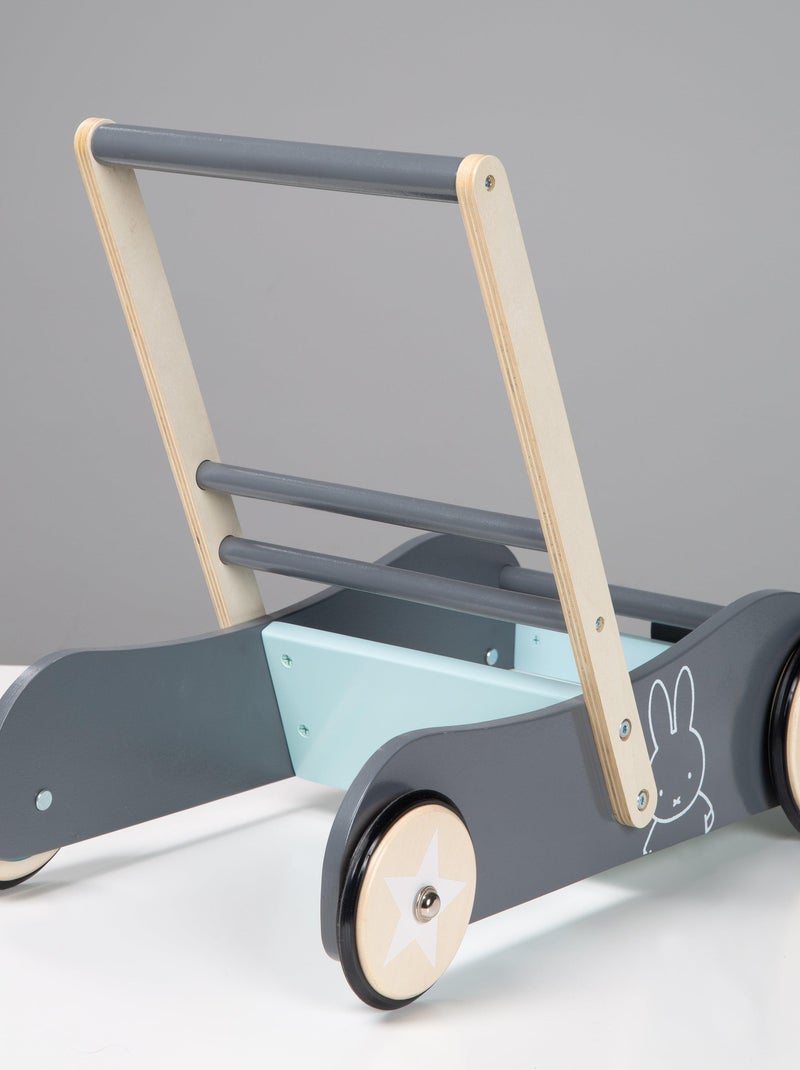 Carrello primi passi in legno a velocità regolabile miffy® – ROBA Grigio verde chiaro bianco - Kiabi