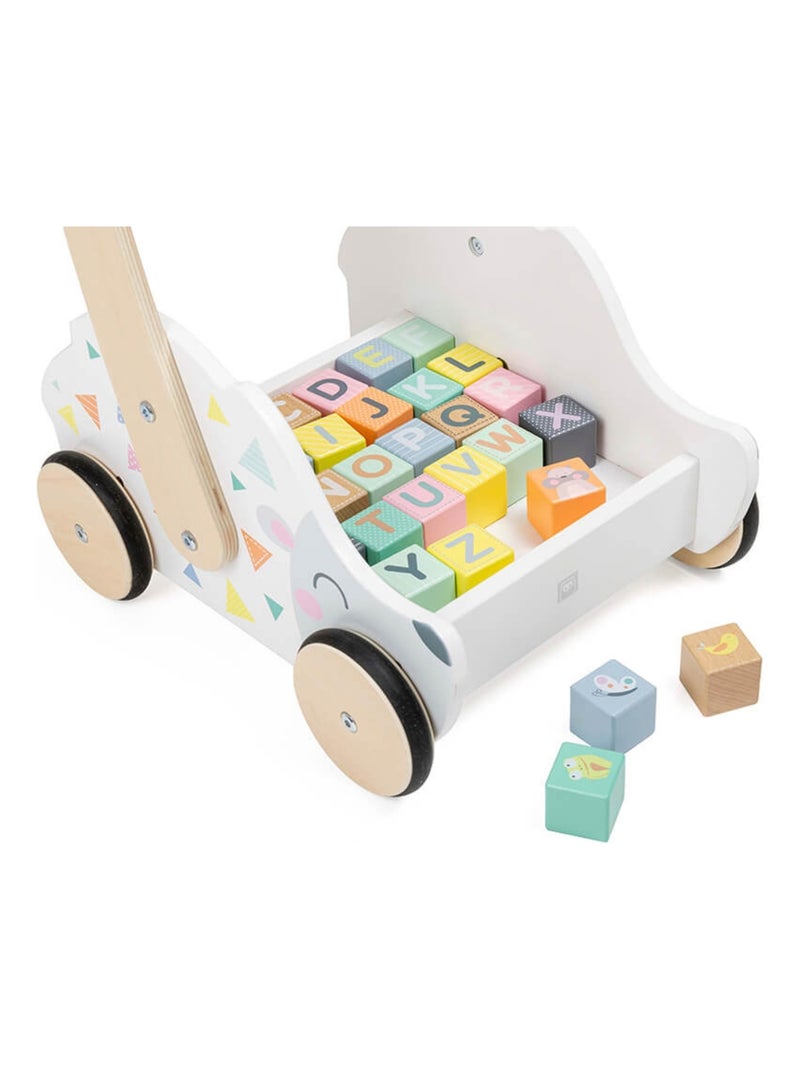 Carreto in legno con cubi da gioco Multicolore - Kiabi