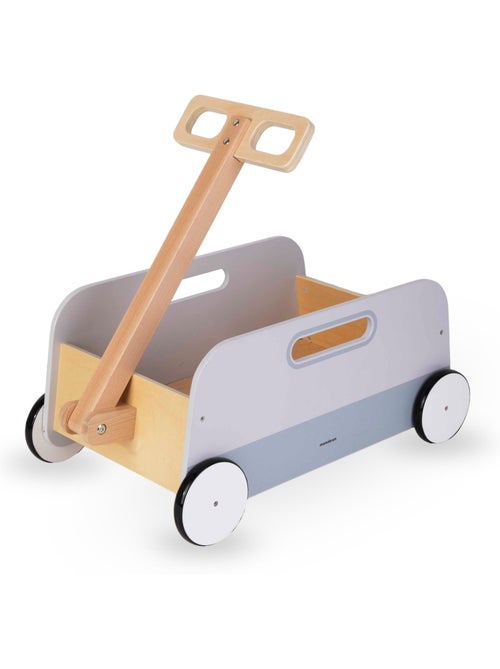 Carretto portagiochi in legno per bambini con manico da traino - Kiabi Carretto portagiochi in legno per bambini con manico da traino - Kiabi