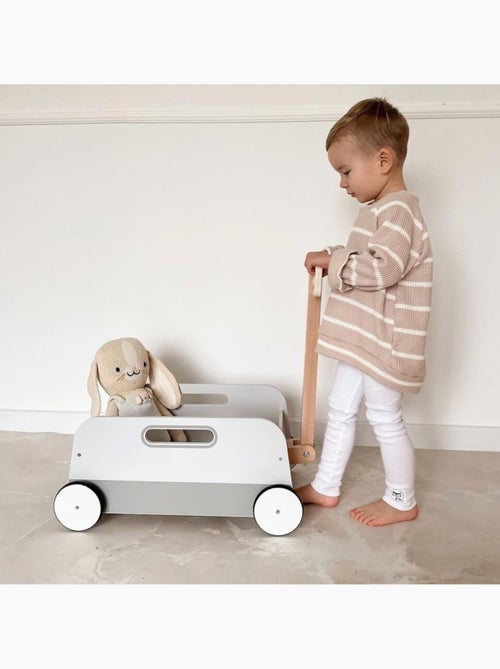 Carretto portagiochi in legno per bambini con manico da traino - Kiabi Carretto portagiochi in legno per bambini con manico da traino - Kiabi