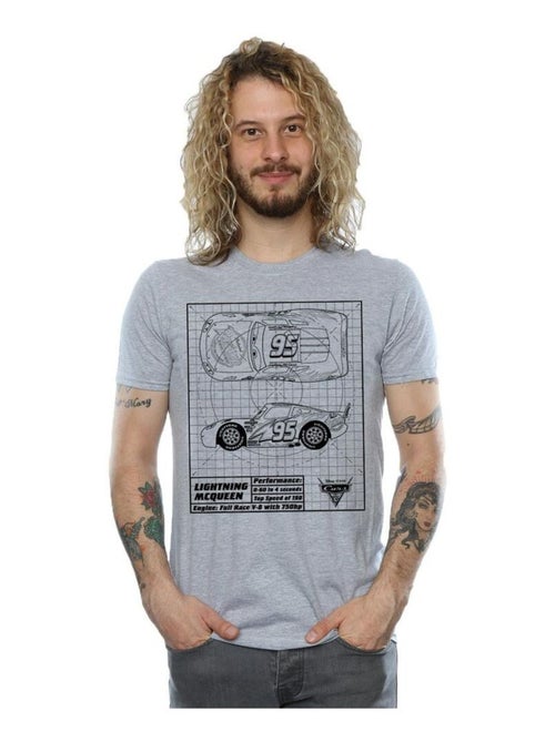 Cars Maglietta Saetta Mcqueen Planimetria Uomo - Kiabi Cars Maglietta Saetta Mcqueen Planimetria Uomo - Kiabi
