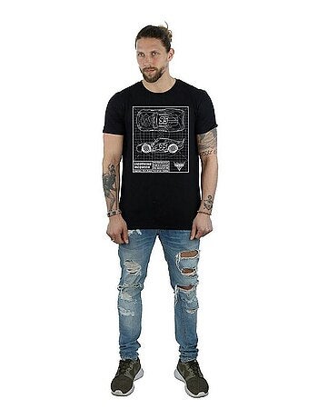 Cars Maglietta Saetta Mcqueen Planimetria Uomo