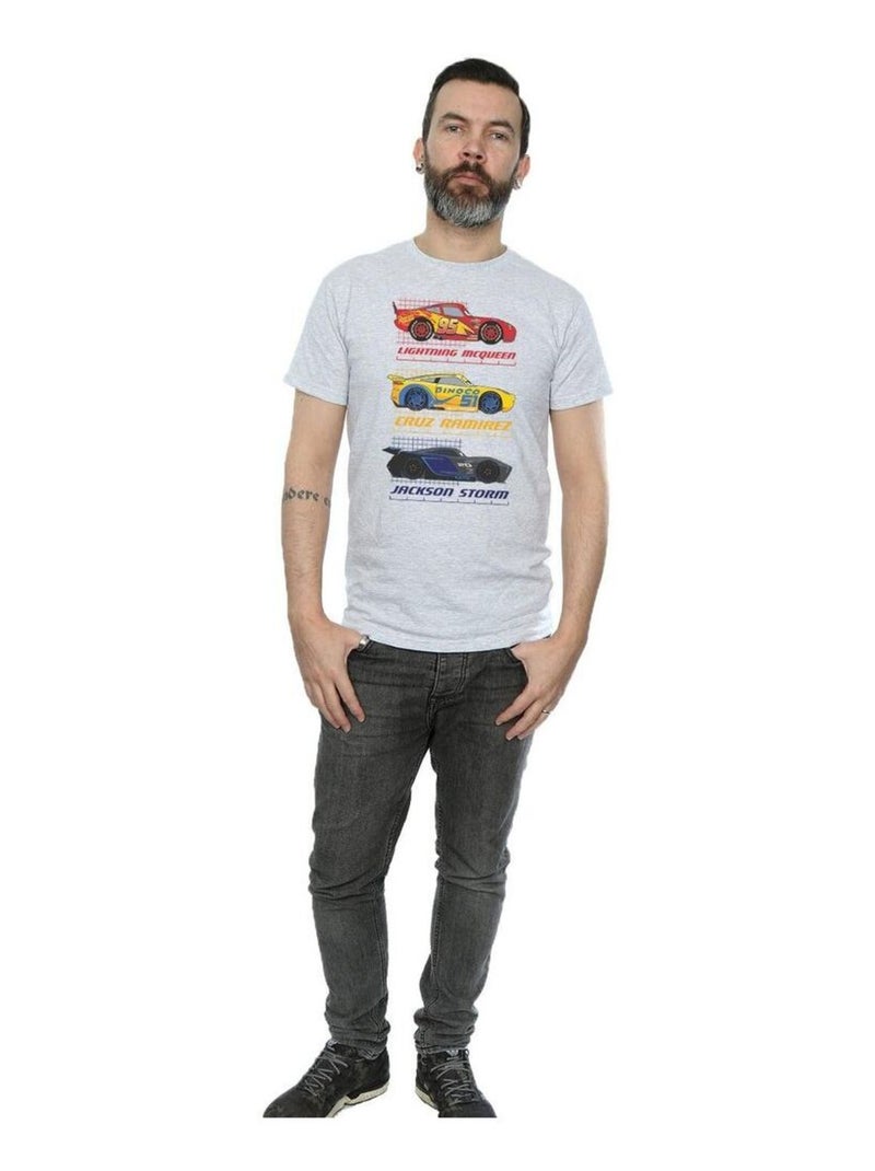 Cars Racer Profile Maglietta Uomo Grigio melangiato - Kiabi
