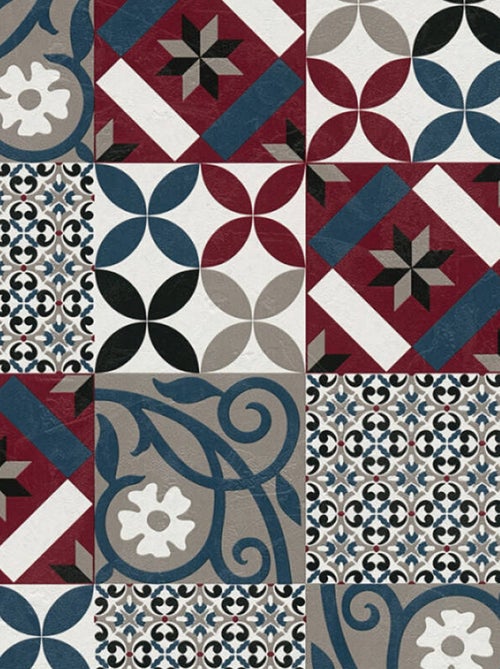 Carta da parati colorata effetto mosaico - Kiabi