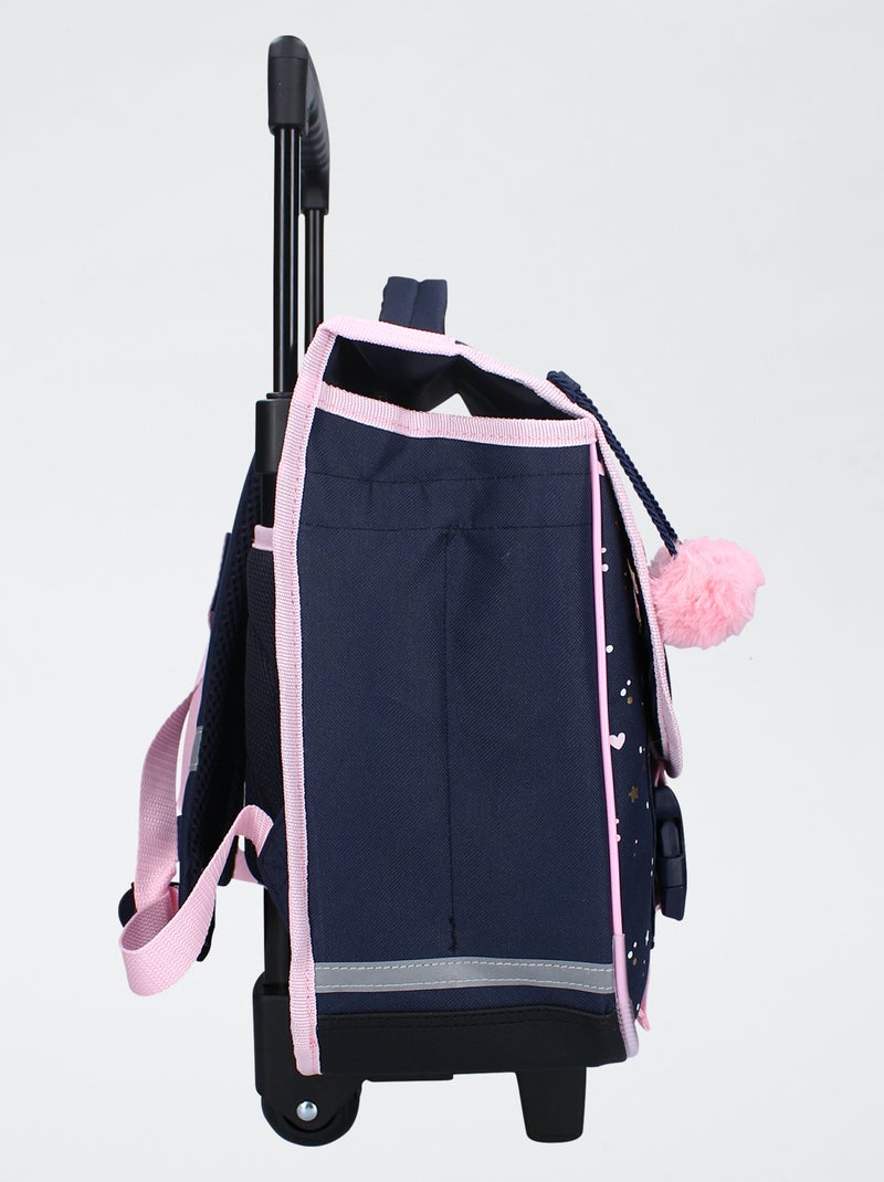 Cartella con rotelle 'fantasia' blu - Kiabi